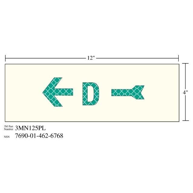 3M 3M 7010317782 Photoluminescent Shipboard Sign 12x4 in