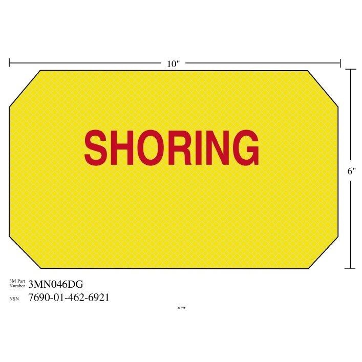 3M 3M 7010388684 Diamond Grade Shoring Sign 10x6 in