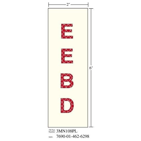 3M 3M 7010389813 Photoluminescent Shipboard Sign 1x3 in