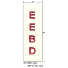 3M 3M 7010389813 Photoluminescent Shipboard Sign 1x3 in