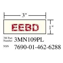 3M 3M 7010389814 Photoluminescent Shipboard Sign 3x1 in