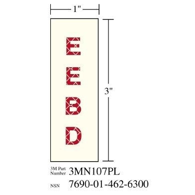 3M 3M 7010317780 Photoluminescent Shipboard Sign 2x6 in