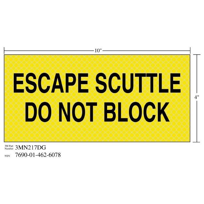 3M 3M 7010389833 Diamond Grade Safety Sign Escape Block