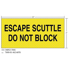 3M 3M 7010389833 Diamond Grade Safety Sign Escape Block
