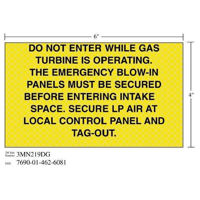 3M 3M 7010389834 Diamond Grade Safety Sign 6x4 Inches