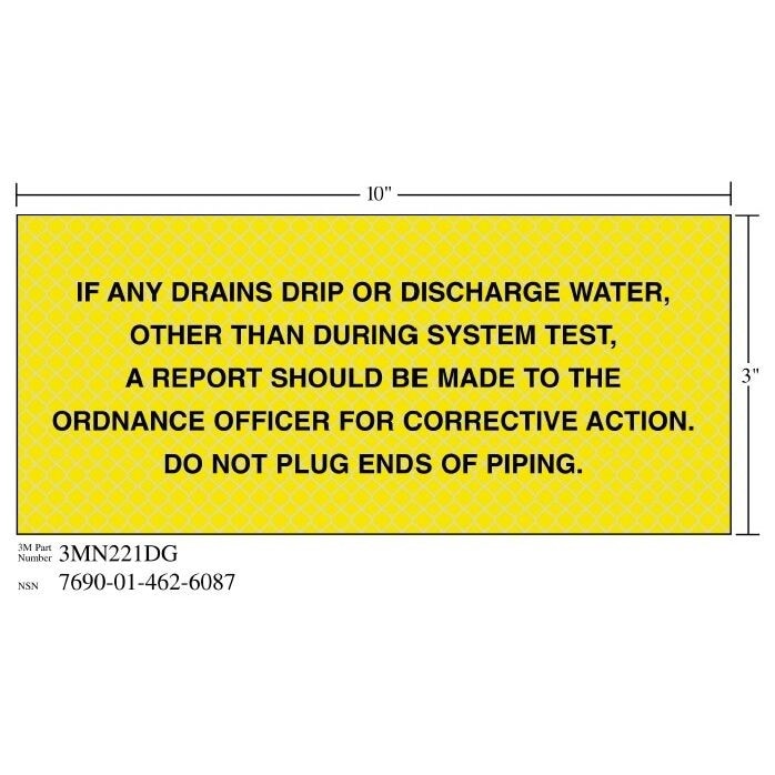 3M 3M 7010302554 Diamond Grade Safety Sign Strip 10x3 in