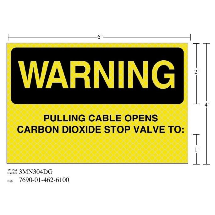 3M 3M 7010389837 Diamond Grade Warning Valve Sign 6x4