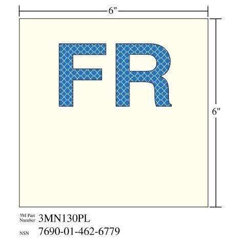 3M 3M 7010302552 Photoluminescent Film Shipboard Sign 6x6 Fr