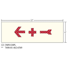 3M 3M 7010389821 Photoluminescent Shipboard Sign 12x4 in