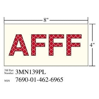 3M 3M 7010389824 Photoluminescent Shipboard Sign 8x4 in Afff