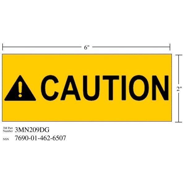 3M 3M 7010343550 Diamond Grade Safety Sign Caution 6x2 in