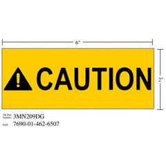 3M 3M 7010343550 Diamond Grade Safety Sign Caution 6x2 in