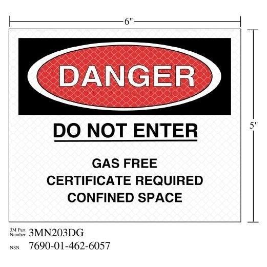 3M 3M 7010317784 Diamond Grade Safety Sign 6x5 in
