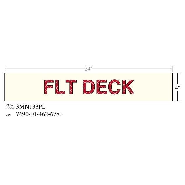3M 3M 7010389822 Photoluminescent Shipboard Sign 24x4 in