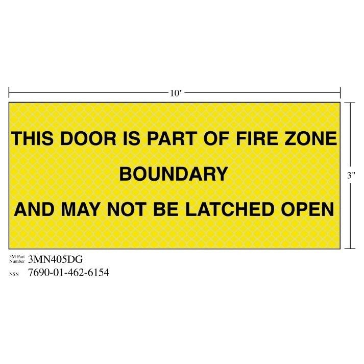 3M 3M 7010343557 Retroreflective Ventilation Sign 10x3 in