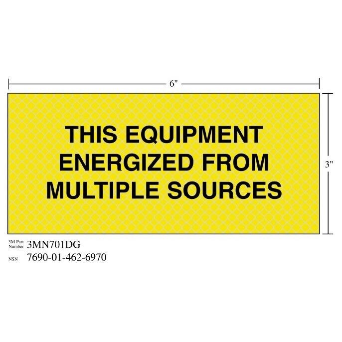 3M 3M 7010389845 Diamond Grade Sign Label 7x3 Inches