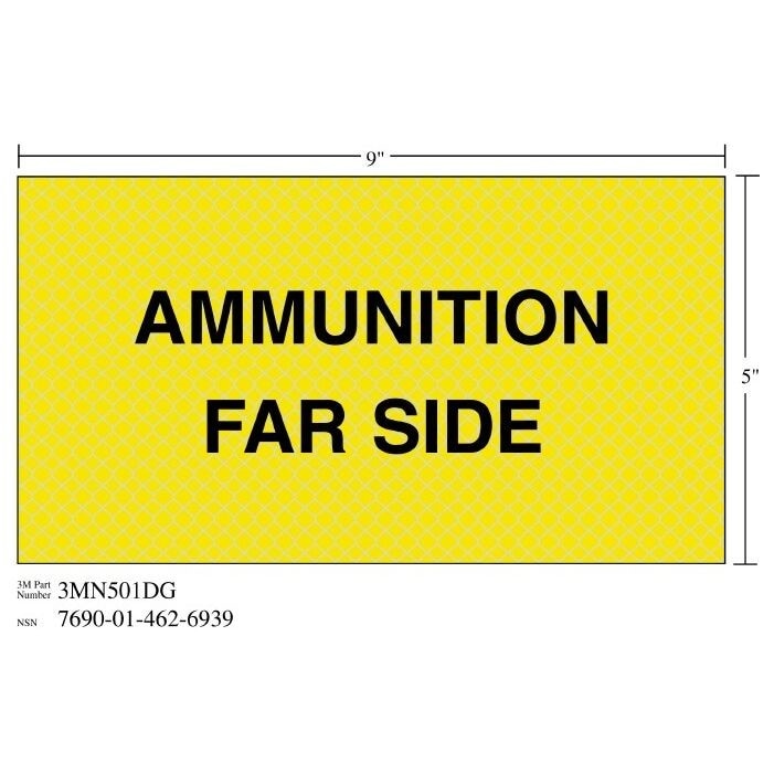 3M 3M 7010389844 Diamond Grade Weapon Sign 9x5 Inches