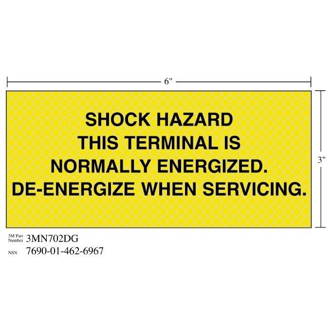 3M 3M 7010343560 Diamond Grade Electrical Sign 7x3 Inches