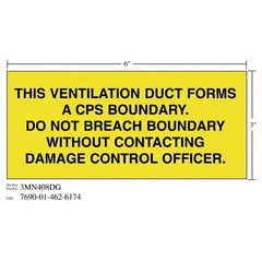 3M 3M 7010389842 Diamond Grade Ventilation Sign 7x3 in