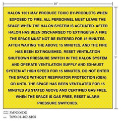 3M 3M 7010291656 Diamond Grade Halon Switches Sign 10x7