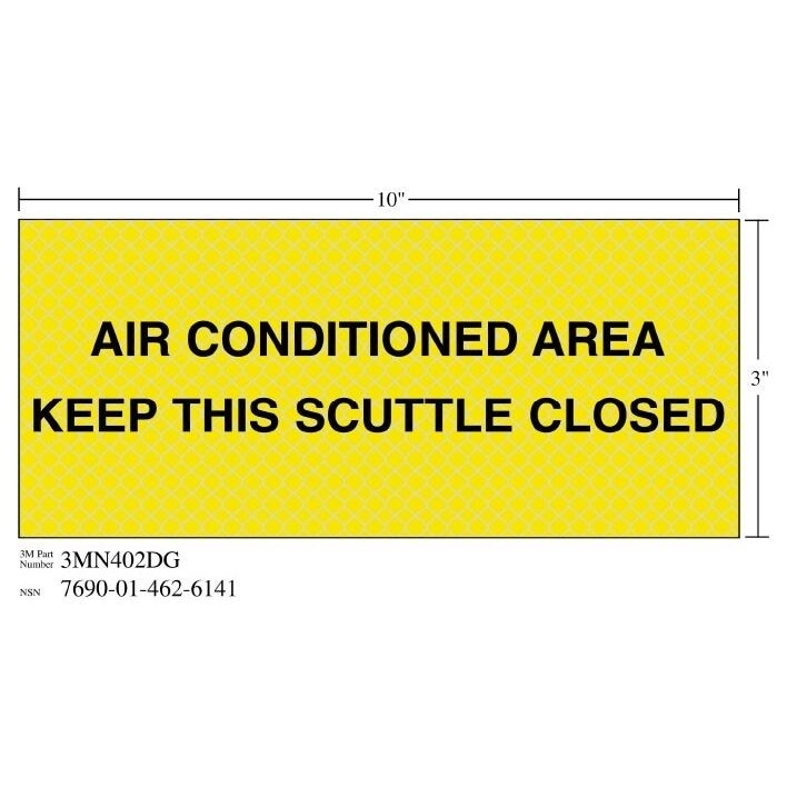 3M 3M 7010389839 Diamond Grade Ventilation Sign 10x3 in