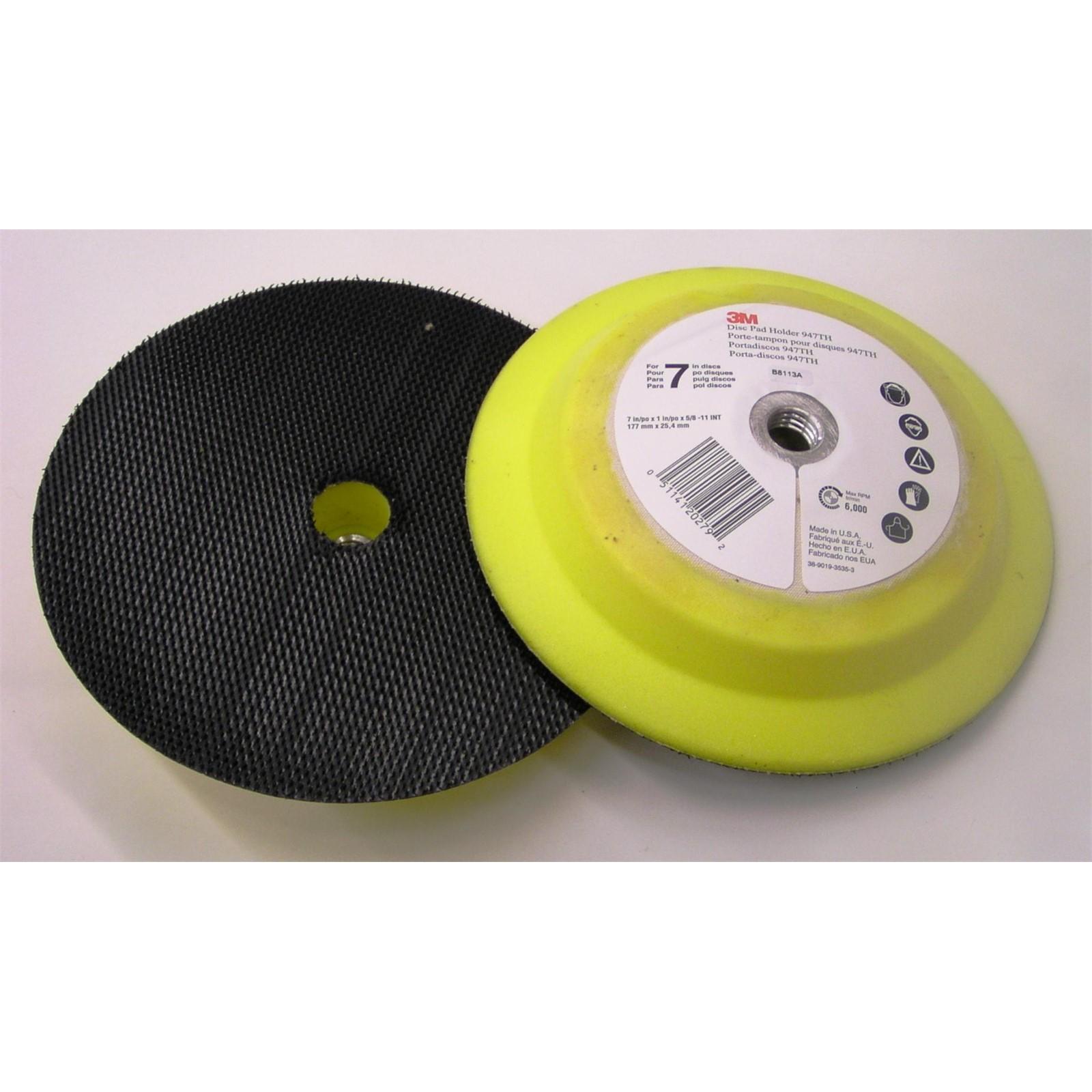 3M 3M 7000118602 Disc Pad Holder 7x1 in 5/8-11 T-hook Black