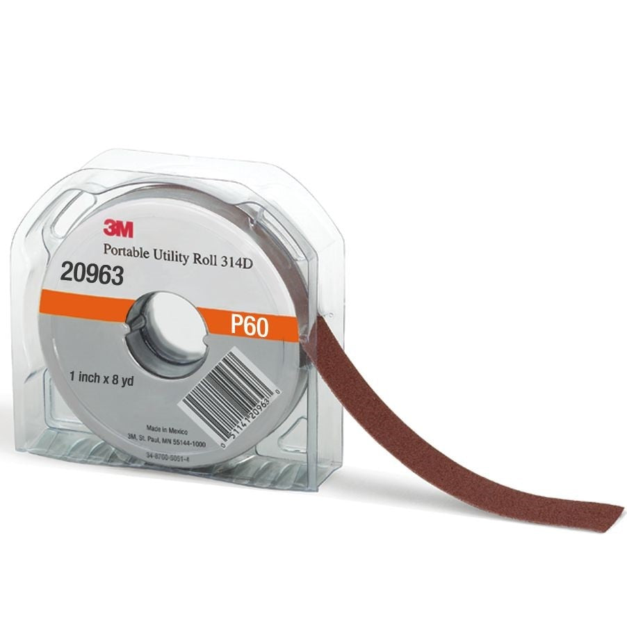 3M 3M 7010360119 Utility Cloth Roll 314D 1in X 8yd P60