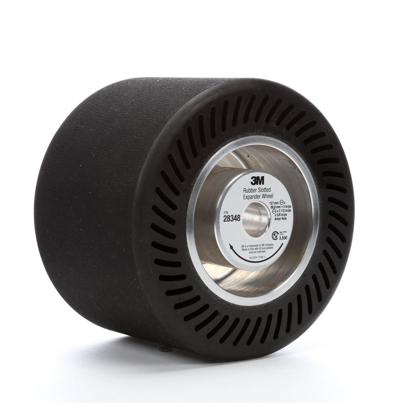 3M 3M 7000028221 Rubber Slotted Expander Wheel 5x3.5 in