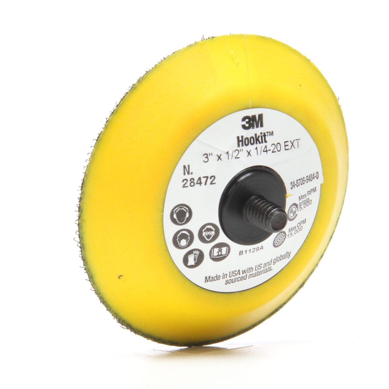 3M 3M 7000028220 Hookit Disc Pad 3in X 0.5in 1/4-20