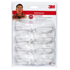 3M 3M 7100227088 Clear Anti-scratch Safety Glasses 4 Pack