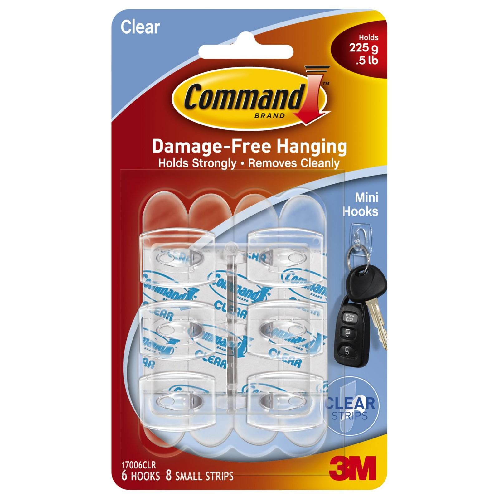 3M 3M 7100135637 Command Clear Mini Hooks