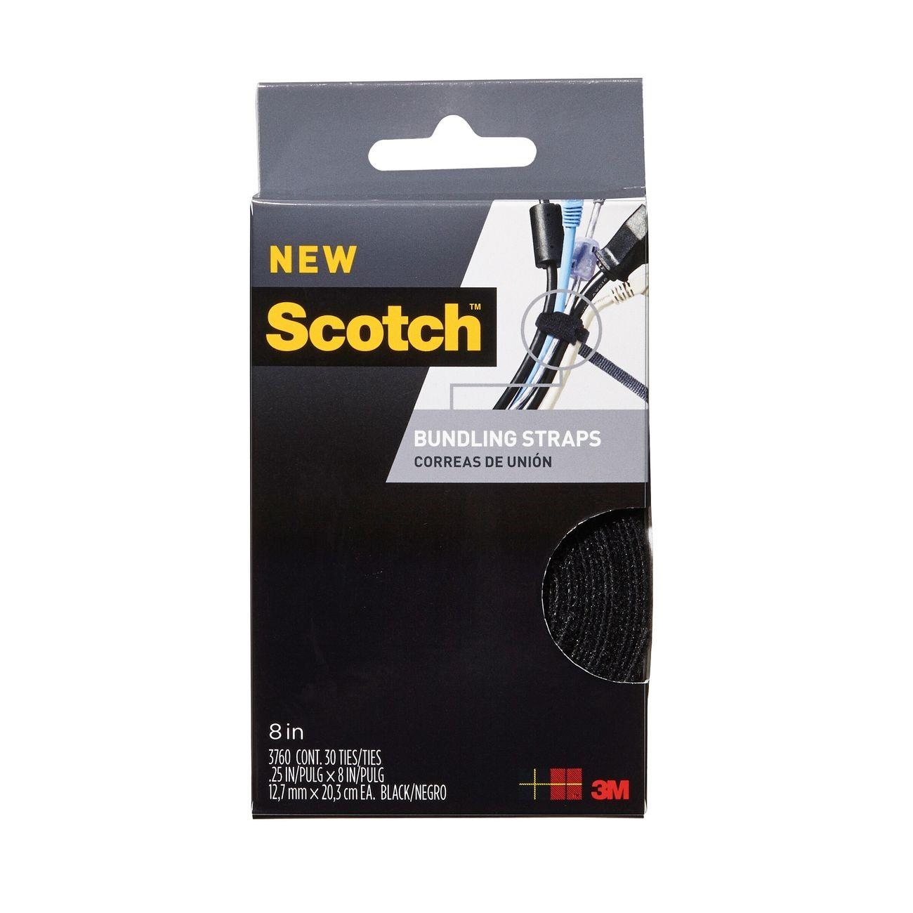 3M 3M 7010302650 Bundling Straps 0.25x8 Inches Black 30 Count