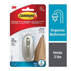 3M 3M 7000047606 Command Traditional Hook Brushed Nickel