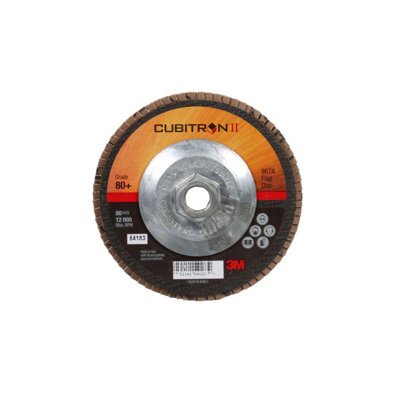 3M 3M 7100049202 Cubitron Ii 967A Flap Disc 5 Inch 80 Grit