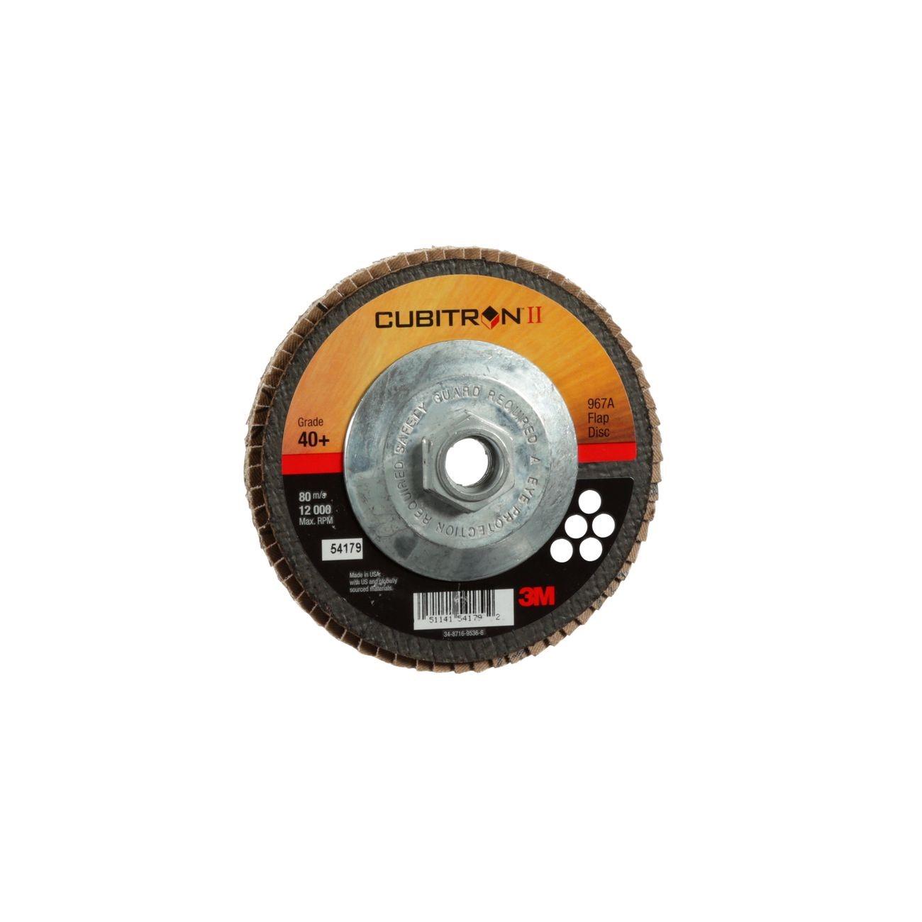 3M 3M 7100049189 Cubitron Ii 967A Flap Disc 5 Inch 40 Grit