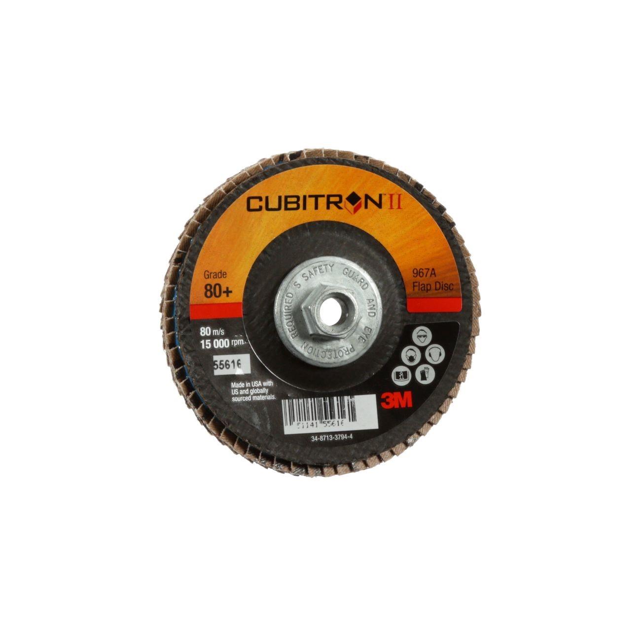 3M 3M 7010308943 Cubitron Ii 967A 4 Inch 80 Grit Flap Disc