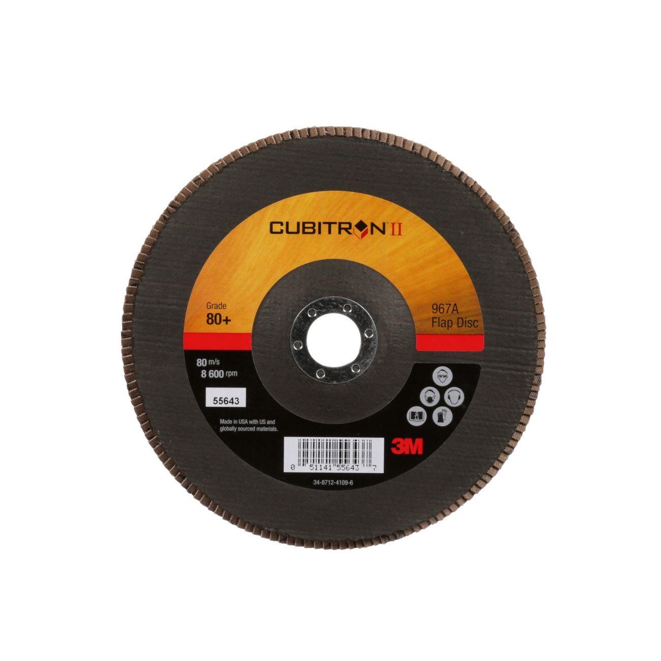 3M 3M 7010327064 Cubitron Ii 967A 7 Inch 80 Grit Flap Disc