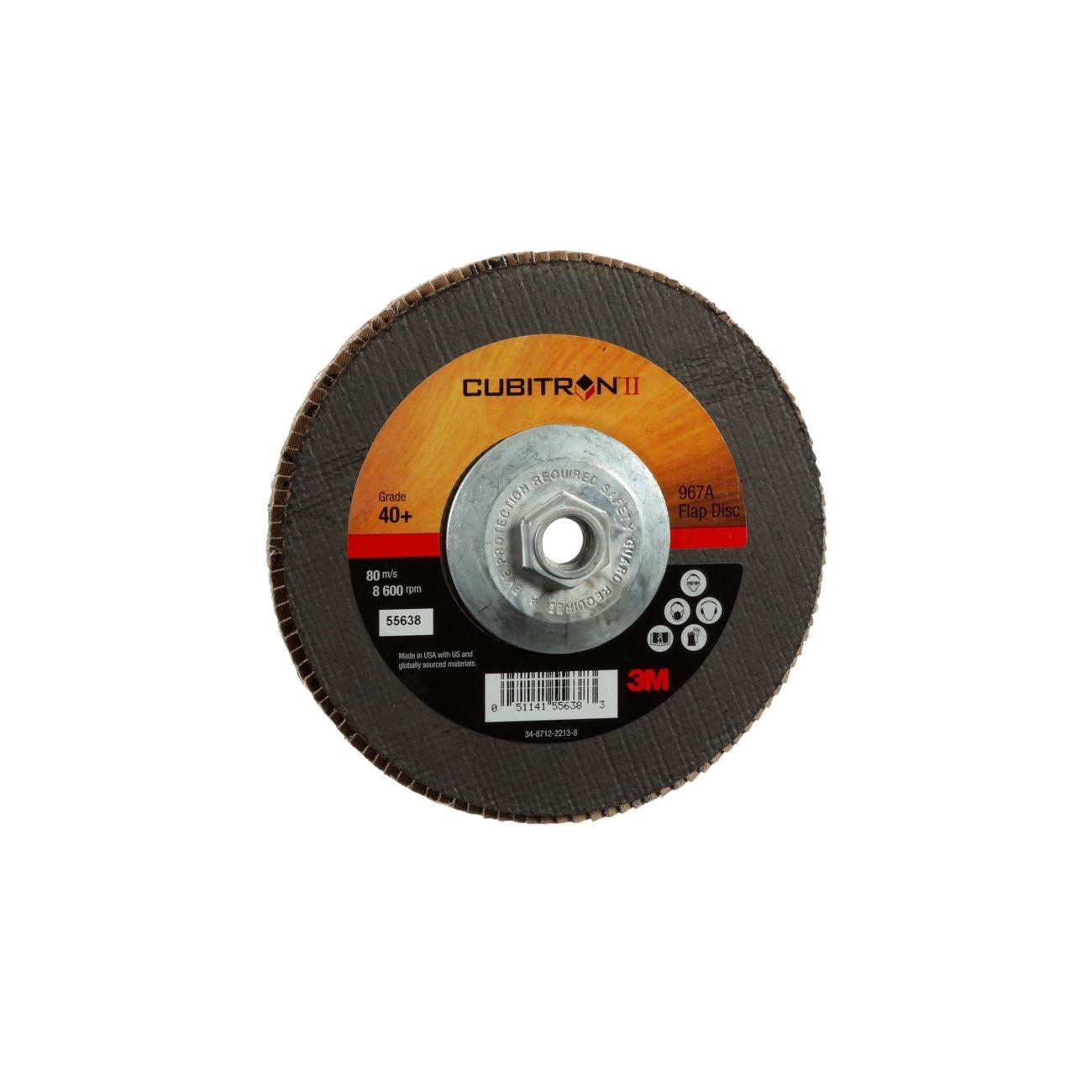 3M 3M 7010308946 Cubitron Ii 967A Flap Disc 40 Grit 7 Inch