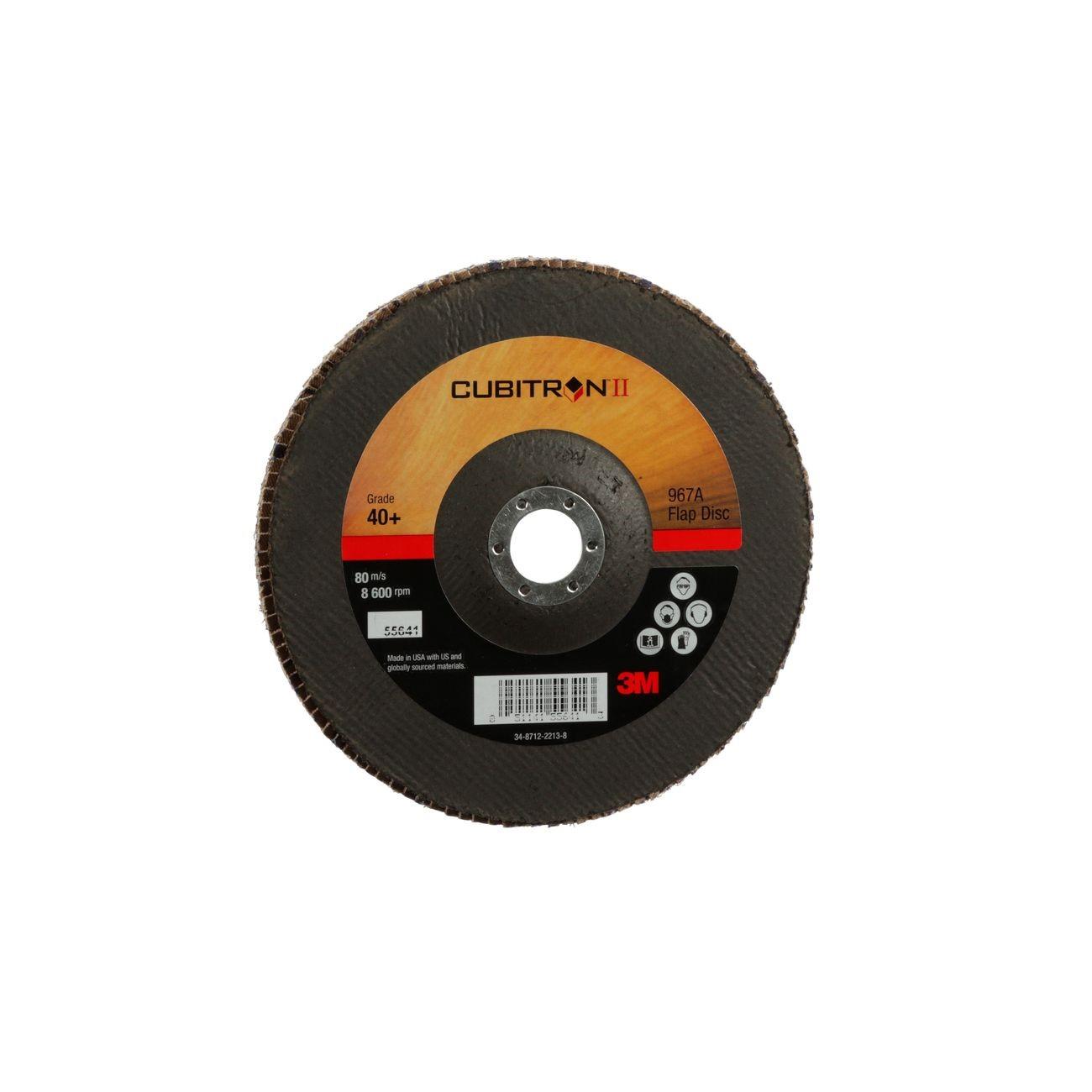 3M 3M 7010300290 Flap Disc 7 Inch 40 Grit Cubitron Ii 967A