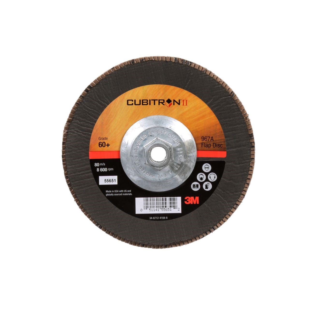 3M 3M 7010363309 Flap Disc 60 Grit 7 Inch Cubitron Ii 967A