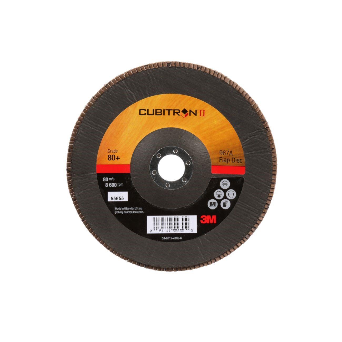 3M 3M 7010300291 Cubitron Ii 967A 7 Inch 80 Grit Flap Disc