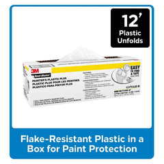3M 3M 7010336209 Painter's Plastic Plus Film 12 Ft X 400 Ft