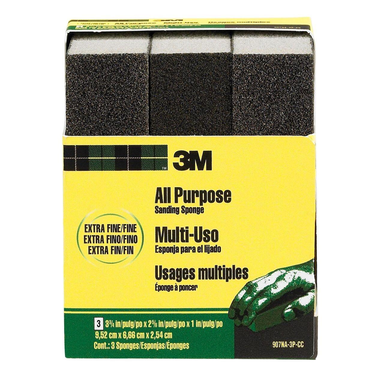 3M 3M 7010335348 Sanding Sponge Extra Fine Fine 3 Pack