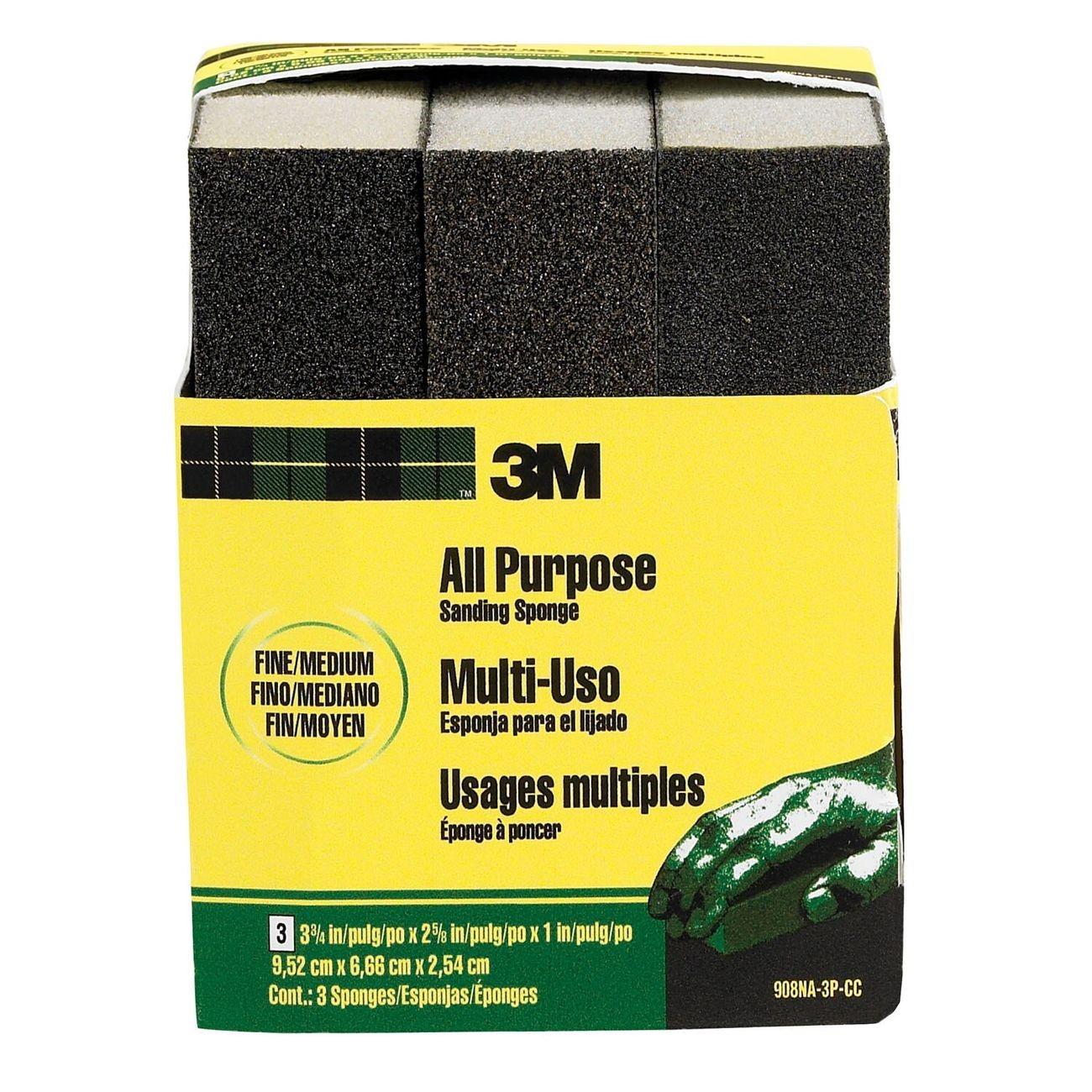 3M 3M 7010375224 Sanding Sponge 3 Pack Dual-grit