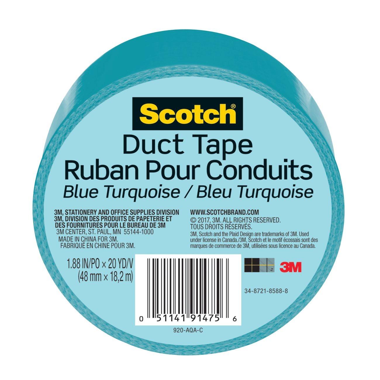 3M 3M 7100166667 Duct Tape 1.88in X 20yd Green Aqua