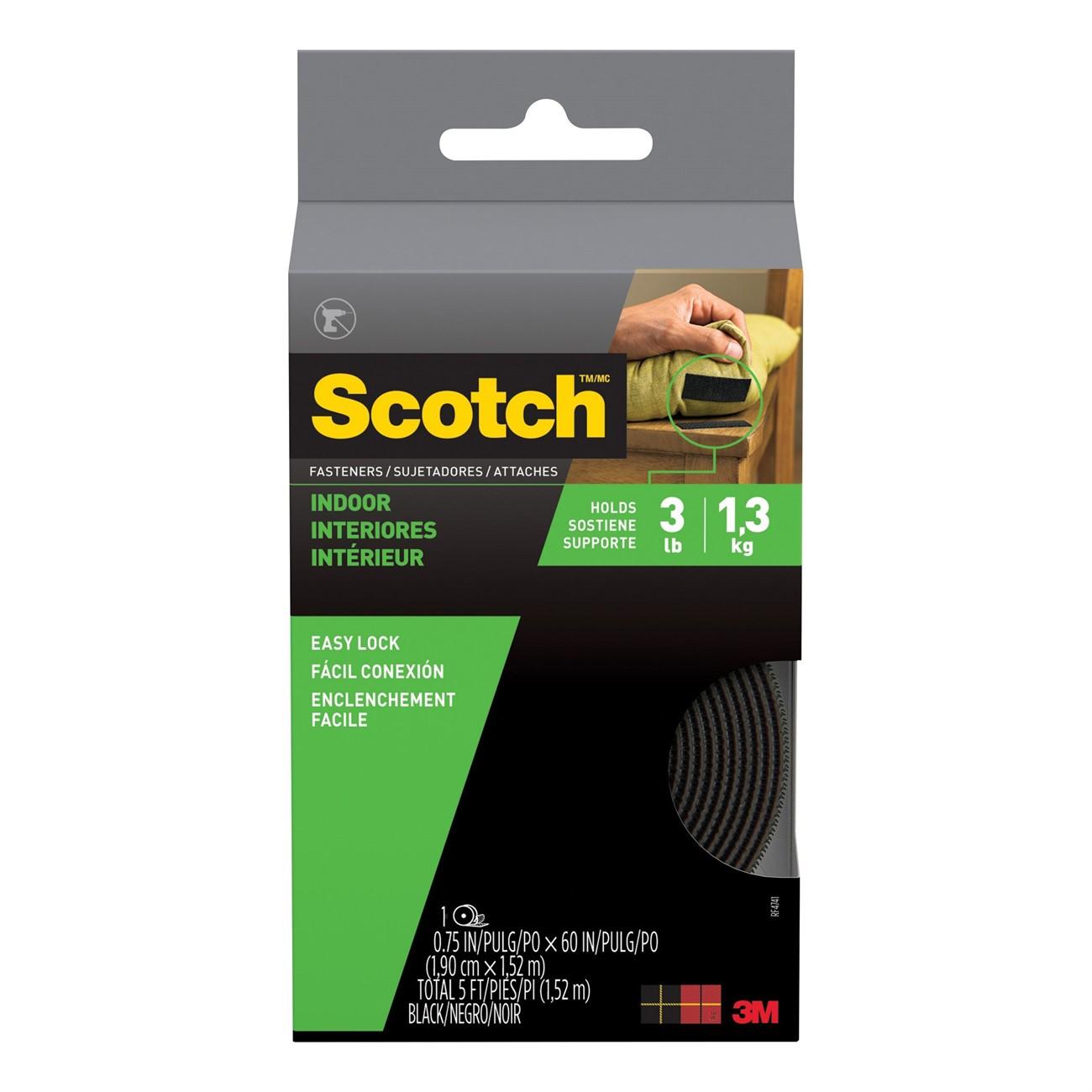 3M 3M 7100104584 Reclosable Indoor Fastener Strips Black