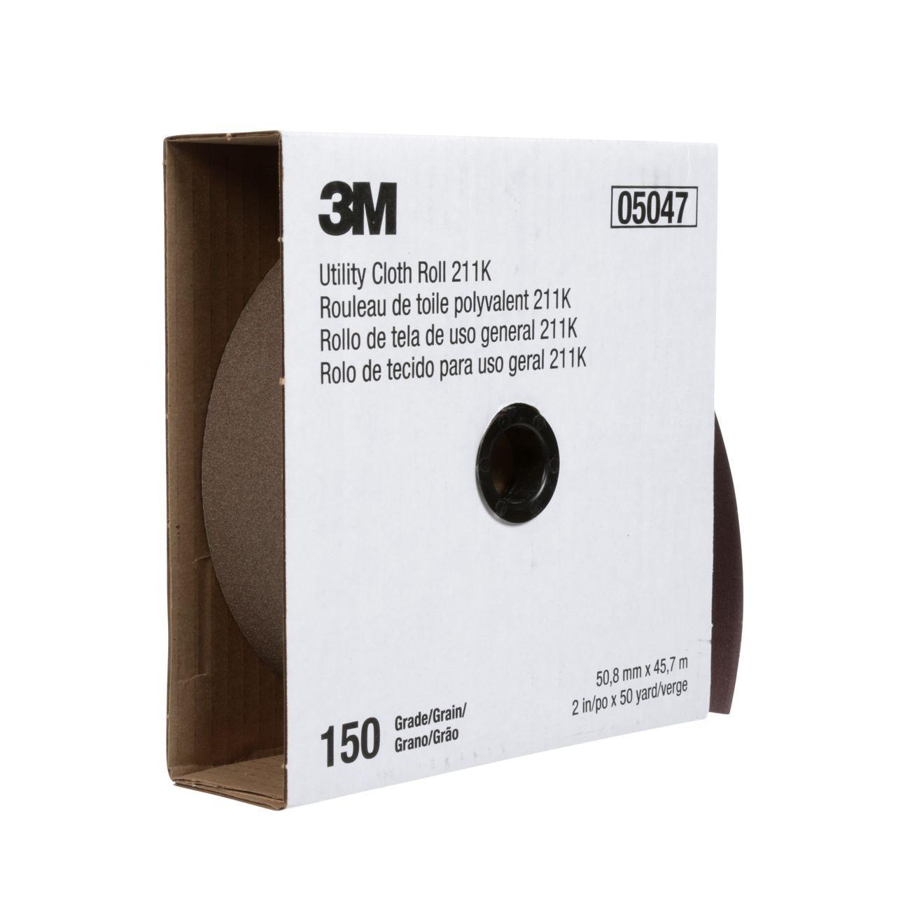 3M 3M 7000118338 Utility Cloth Roll 150 Grit 1 in X 50 Yd 5-pack