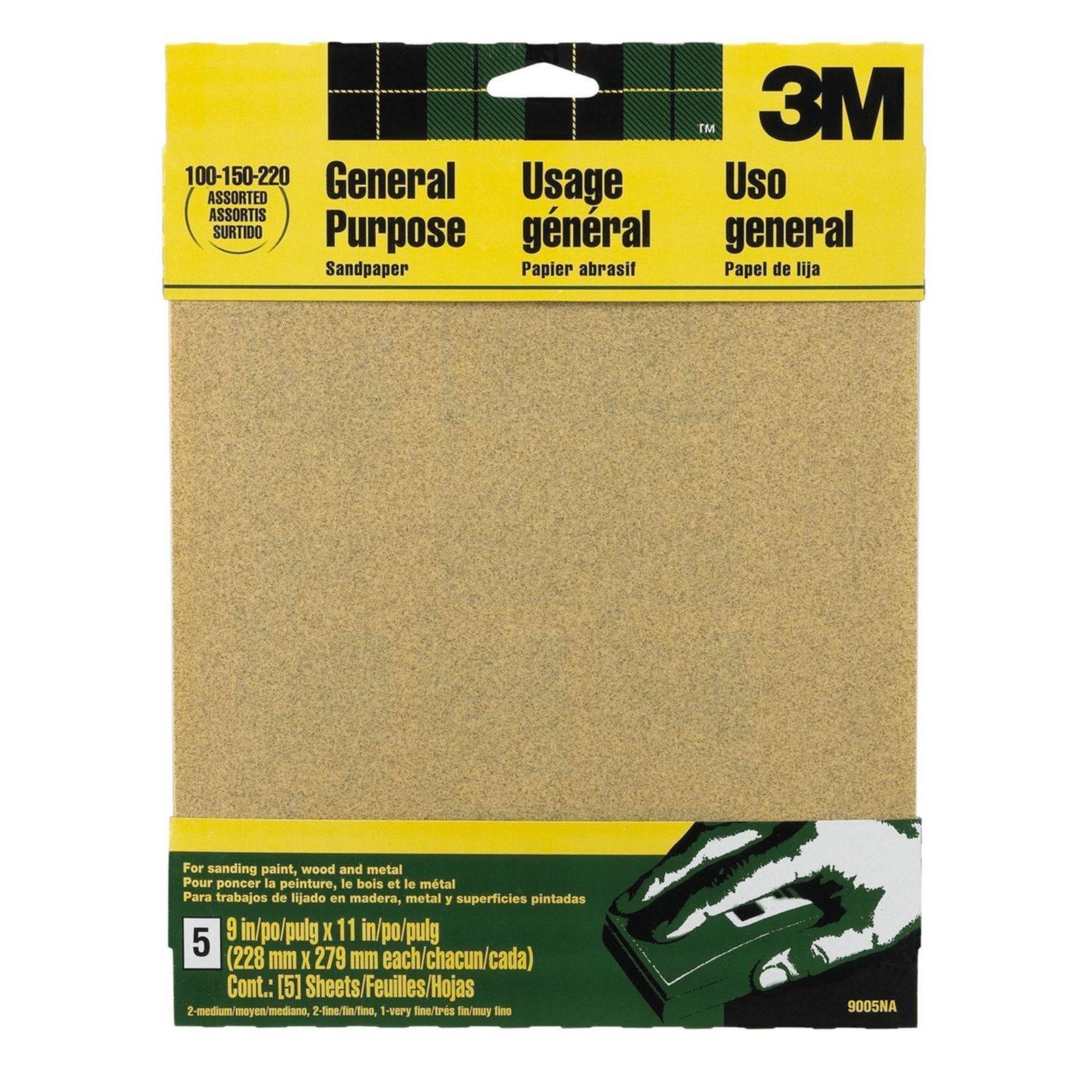 3M 3M 7100140804 Aluminum Oxide Sandpaper Assorted Grit