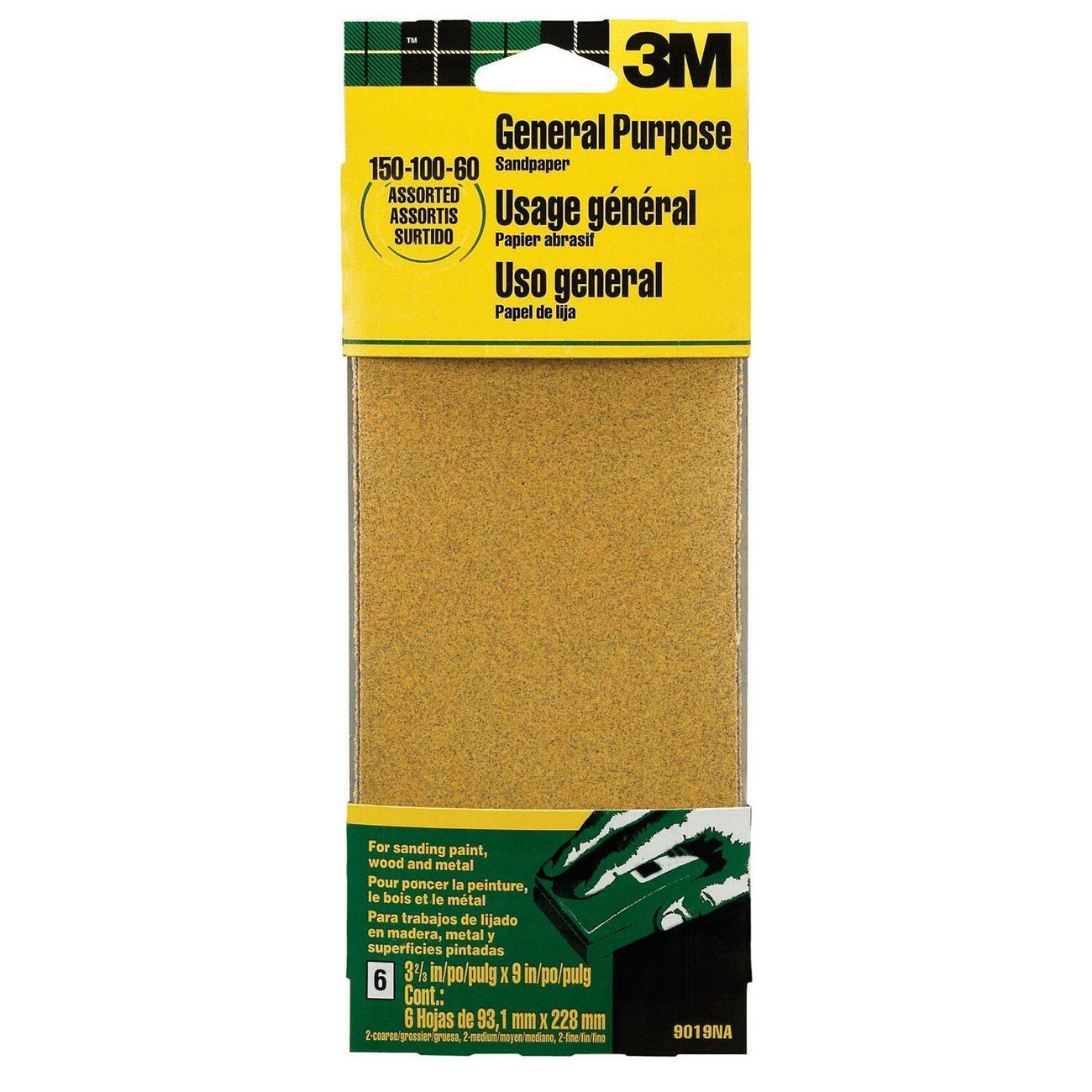 3M 3M 7010341429 Aluminum Oxide Sandpaper 3.67x9 in