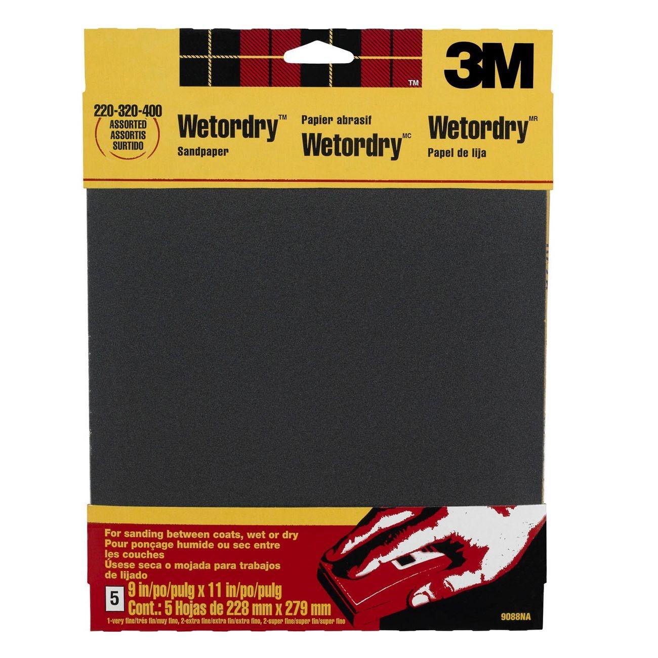 3M 3M 7010315806 Wetordry Sandpaper 9x11 Assorted Grit